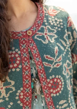 New Gudrun Sjödén Strickjacke „Rashmi“ aus Bio-Baumwolle schwarzesKashish