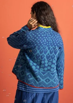 Hot Gudrun Sjödén Strickjacke „Viktoria“ aus Baumwolle/Lammwolle indigo