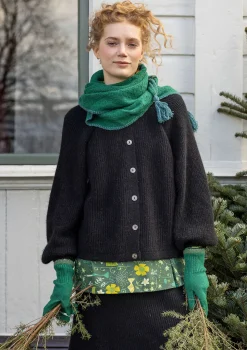 Best Gudrun Sjödén Strickjacke „Vinternatt“ aus Bio- und Recycling-Baumwolle/Alpakawollgemisch tomate