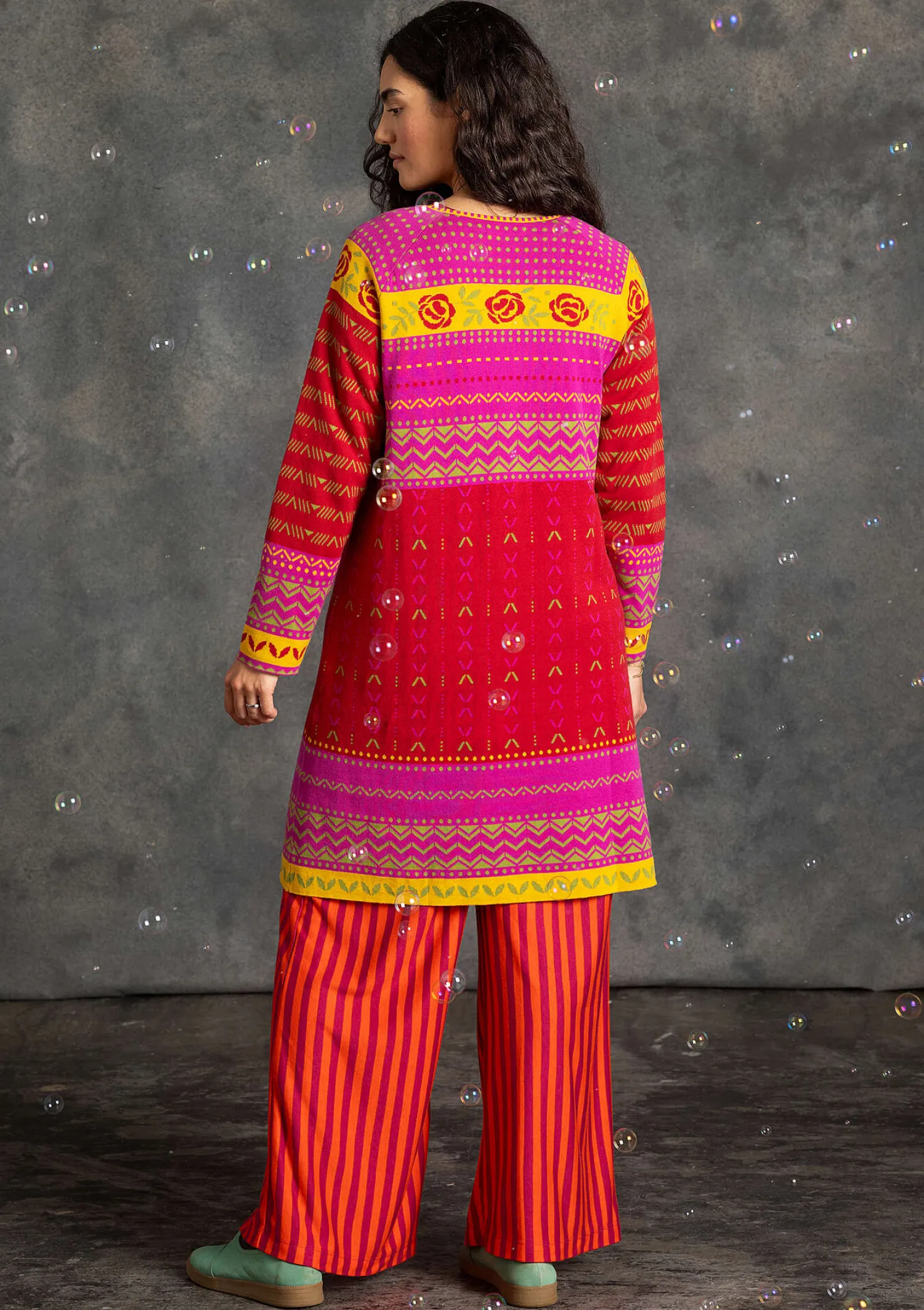Best Sale Gudrun Sjödén Strickkleid „Kajsa“ aus Bio-/Recycling-Baumwolle mohn