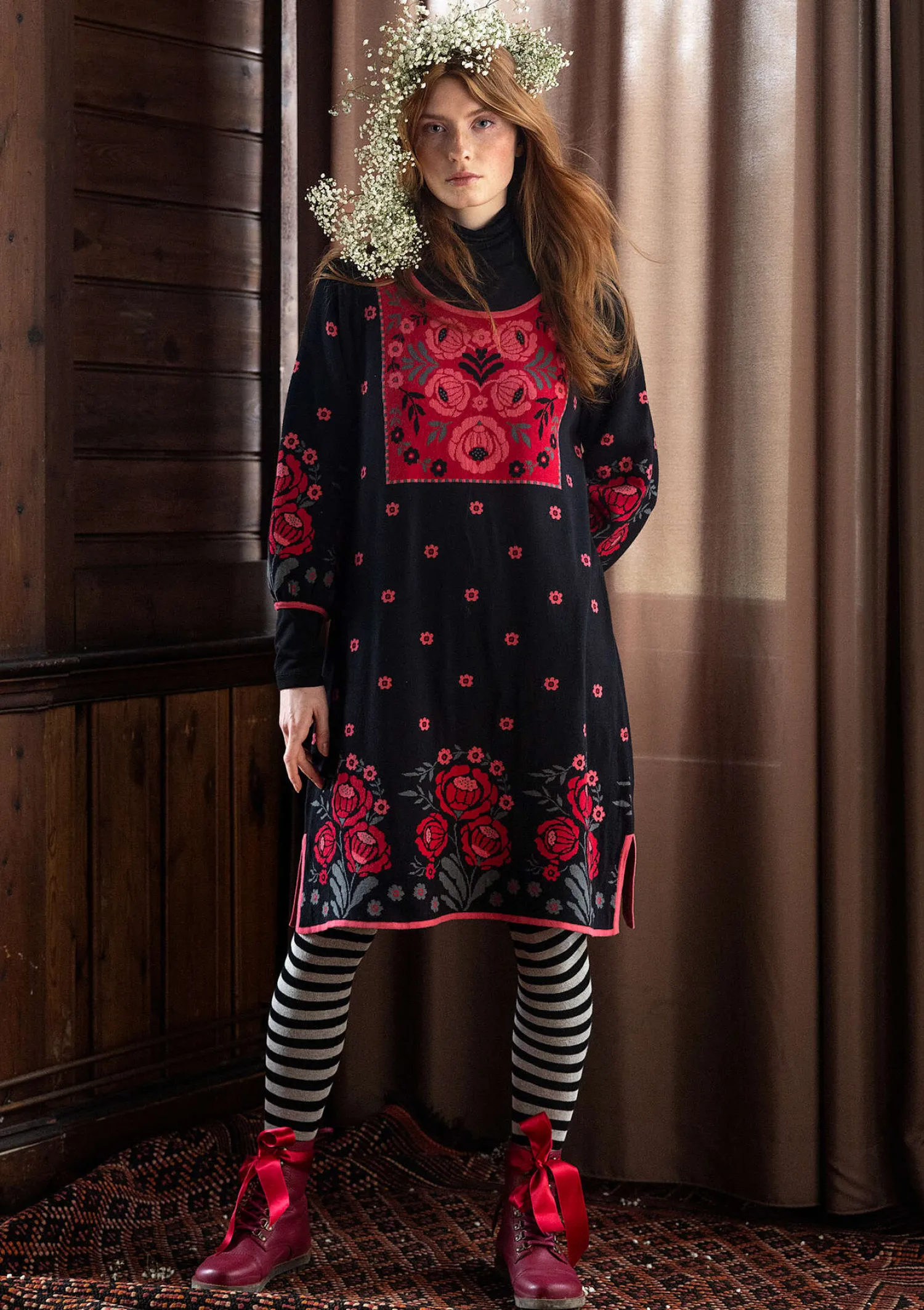 Best Gudrun Sjödén Strickkleid „Stine“ aus Bio-/Recycling-Baumwolle thuja