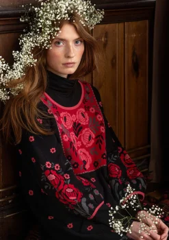 Best Gudrun Sjödén Strickkleid „Stine“ aus Bio-/Recycling-Baumwolle thuja