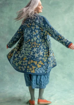 Hot Gudrun Sjödén Strickmantel „Saga“ aus Recycling-Wolle dunkelaschgrau-melange