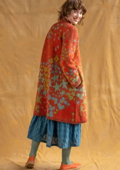 Cheap Gudrun Sjödén Strickmantel „Saga“ aus Recycling-Wolle dunkelpetrol-melange