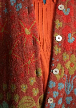 Discount Gudrun Sjödén Strickmantel „Saga“ aus Recycling-Wolle dunkelaschgrau-melange