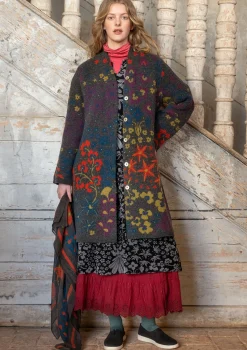 Discount Gudrun Sjödén Strickmantel „Saga“ aus Recycling-Wolle dunkelaschgrau-melange