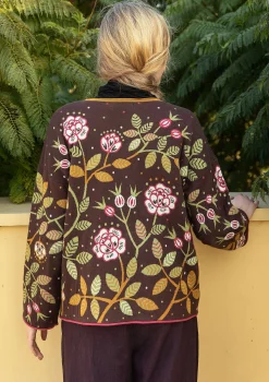 Best Sale Gudrun Sjödén Strickpullover „Nyponros“ aus Bio-/Recycling-Baumwolle maulbeere