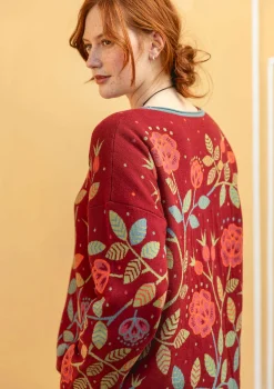 Online Gudrun Sjödén Strickpullover „Nyponros“ aus Bio-/Recycling-Baumwolle maulbeere