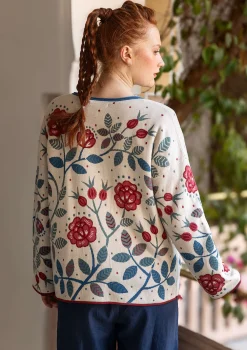 Best Gudrun Sjödén Strickpullover „Nyponros“ aus Bio-/Recycling-Baumwolle maulbeere