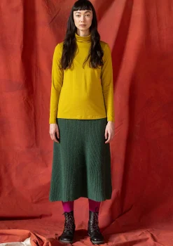 Shop Gudrun Sjödén Strickrock „Vinternatt“ aus Bio- und Recycling-Baumwolle/Alpakawollgemisch tomate