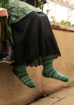 Fashion Gudrun Sjödén Stricksocken aus Lammwolle/Recycling-Wolle tomate