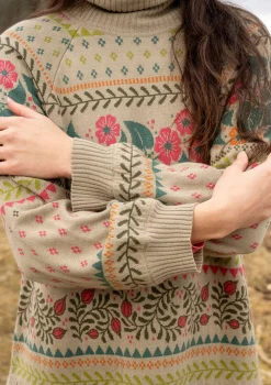 Cheap Gudrun Sjödén Stricktunika „Borealis“ aus Bio- und Recycling-Baumwolle/Wolle tinte