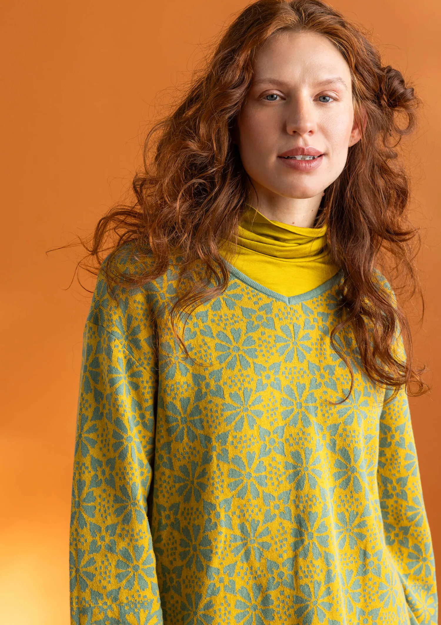 Cheap Gudrun Sjödén Stricktunika „Freja“ aus Bio-/Recycling-Baumwolle veilchen