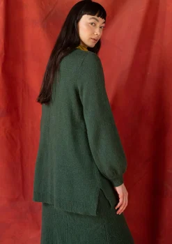 Fashion Gudrun Sjödén Stricktunika „Vinternatt“ aus Bio- und Recycling-Baumwolle/Alpakawollgemisch tomate