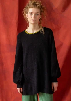 Fashion Gudrun Sjödén Stricktunika „Vinternatt“ aus Bio- und Recycling-Baumwolle/Alpakawollgemisch tomate