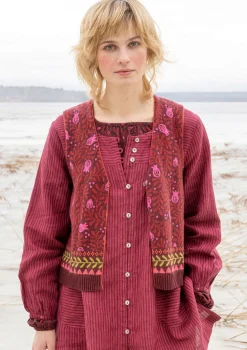 Hot Gudrun Sjödén Strickweste „Aurora“ aus Bio- und Recycling-Baumwolle/Wolle zartindigo
