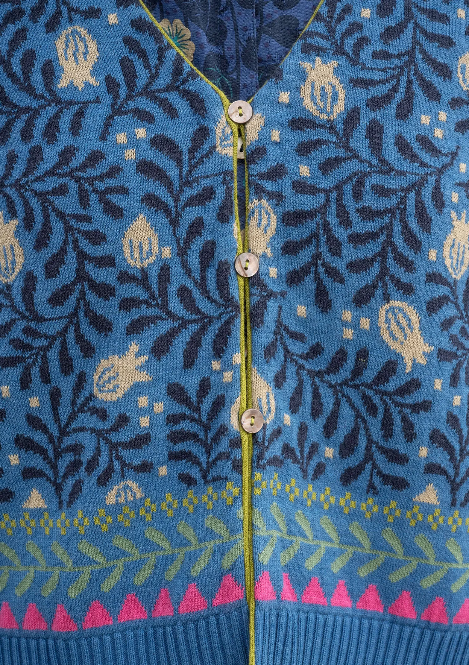 Hot Gudrun Sjödén Strickweste „Aurora“ aus Bio- und Recycling-Baumwolle/Wolle zartindigo