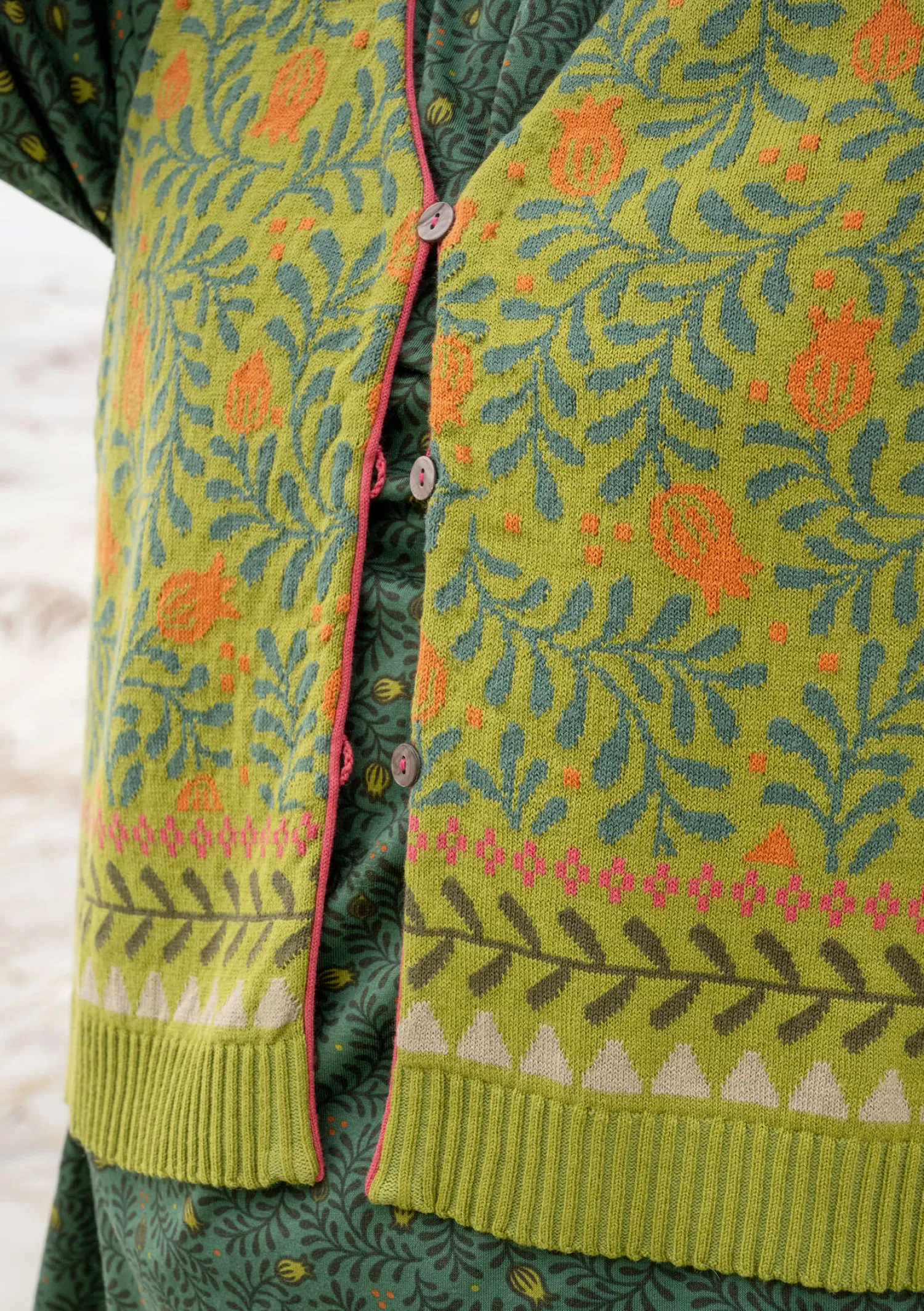 Clearance Gudrun Sjödén Strickweste „Aurora“ aus Bio- und Recycling-Baumwolle/Wolle zartindigo