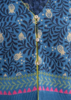 Store Gudrun Sjödén Strickweste „Aurora“ aus Bio- und Recycling-Baumwolle/Wolle zartindigo