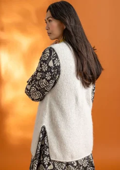 Clearance Gudrun Sjödén Strickweste aus Alpakagemisch dunkelaschgrau-melange