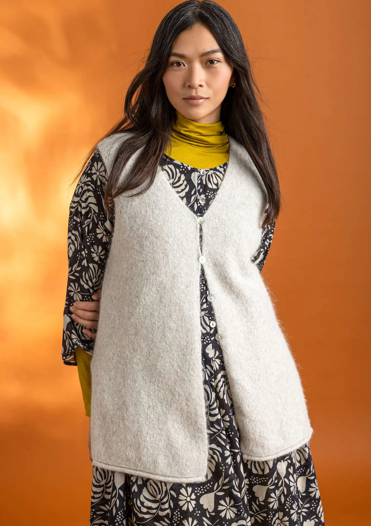Best Sale Gudrun Sjödén Strickweste aus Alpakagemisch dunkelpetrol-melange