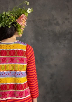 Hot Gudrun Sjödén Strickweste „Klara“ aus Bio-/Recycling-Baumwolle rapsfeld