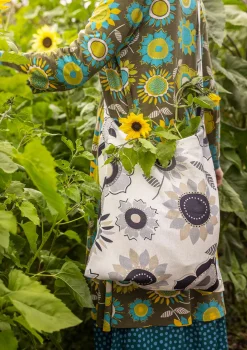 Best Sale Gudrun Sjödén Tasche „Sunflower“ aus Öko-Baumwolle/Leinen ungebleicht
