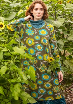Cheap Gudrun Sjödén Trikotkleid „Sunflower“ aus Lyocell/Elasthan schwarz