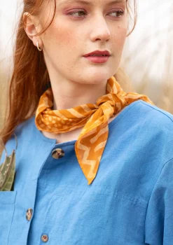 Flash Sale Gudrun Sjödén Tuch „Midgård“ aus Bio-Baumwolle senf