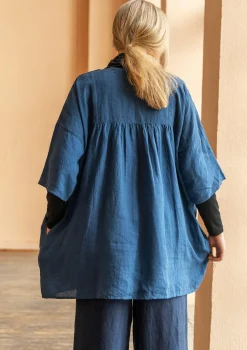Sale Gudrun Sjödén Tunika „Sonata“ aus Leinen indigo