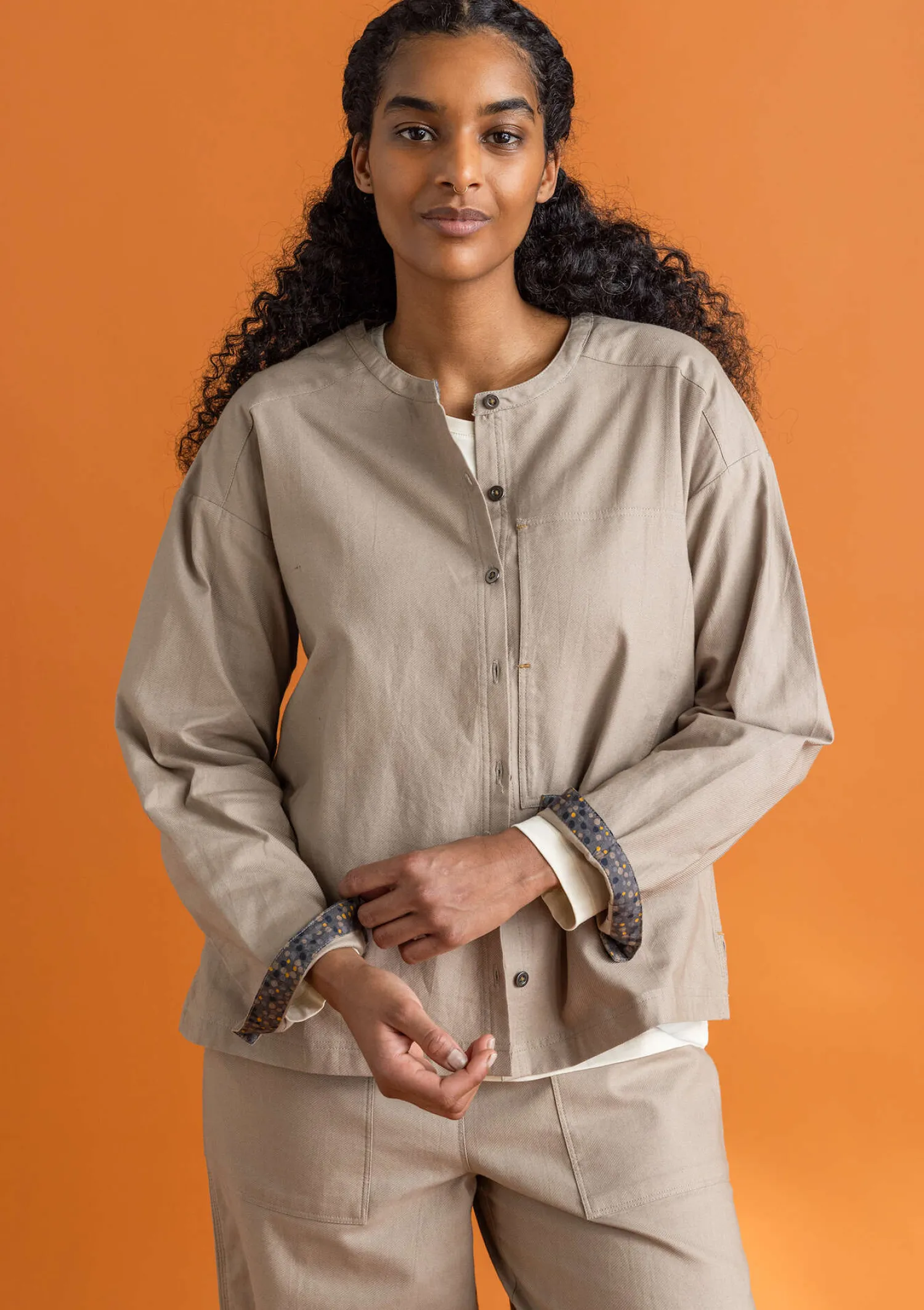 Outlet Gudrun Sjödén Twillbluse aus Bio-Baumwolle rotebete