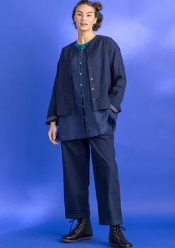 Clearance Gudrun Sjödén Twillbluse aus Bio-Baumwolle taupe