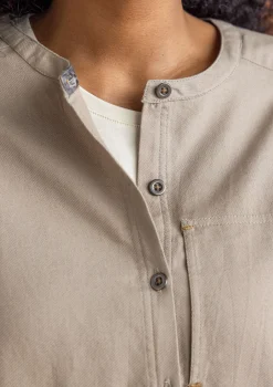 Outlet Gudrun Sjödén Twillbluse aus Bio-Baumwolle rotebete