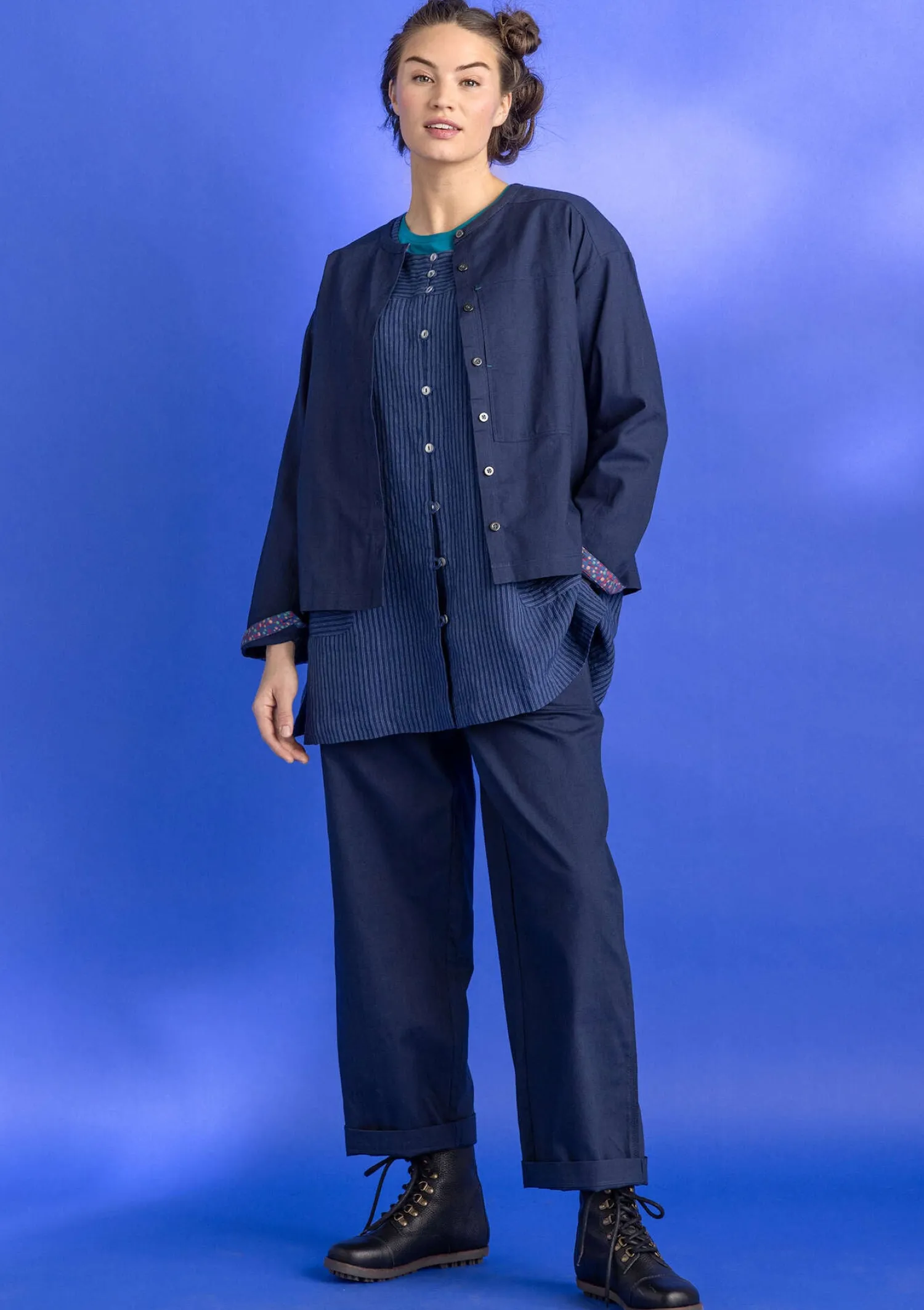 Outlet Gudrun Sjödén Twillbluse aus Bio-Baumwolle rotebete