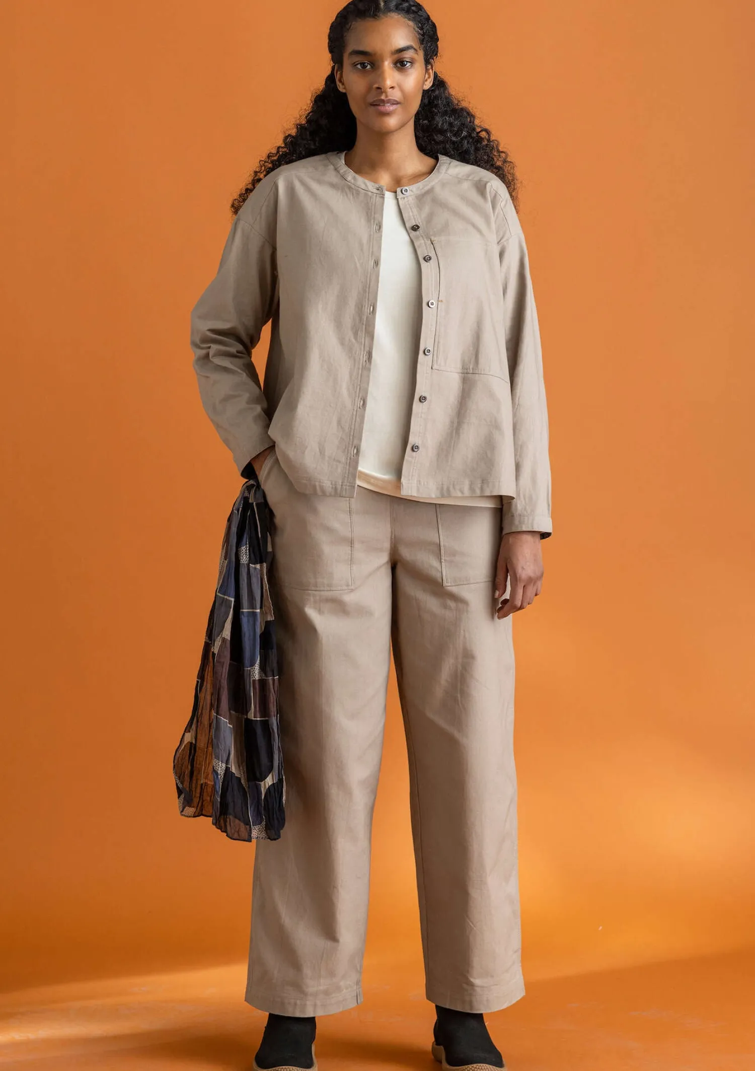Store Gudrun Sjödén Twillhose aus Bio-Baumwolle schwarz