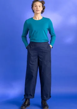 Store Gudrun Sjödén Twillhose aus Bio-Baumwolle schwarz