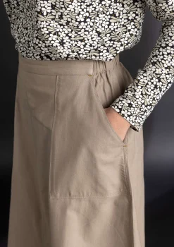 Outlet Gudrun Sjödén Twillrock aus Bio-Baumwolle rotebete