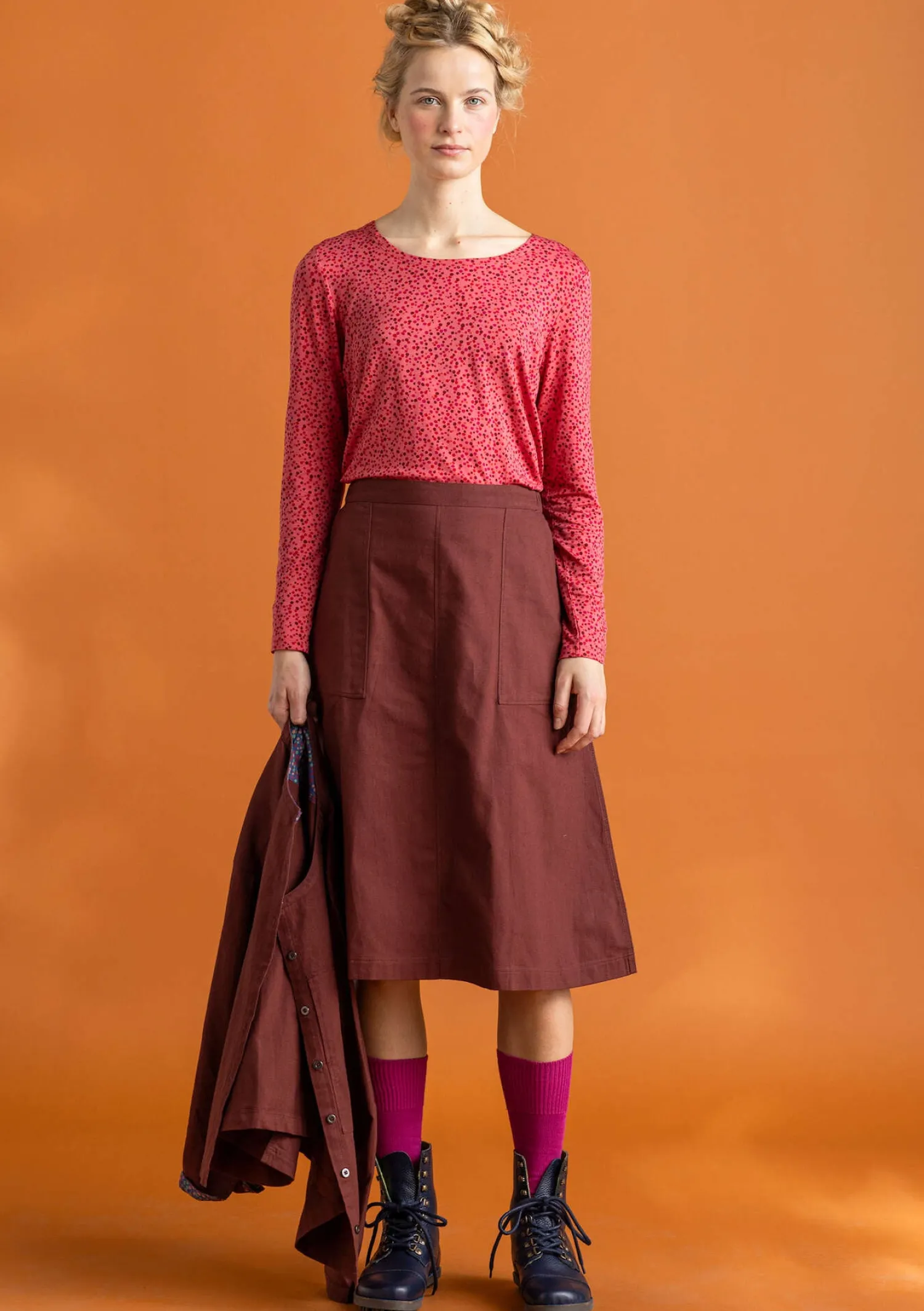Store Gudrun Sjödén Twillrock aus Bio-Baumwolle schwarz