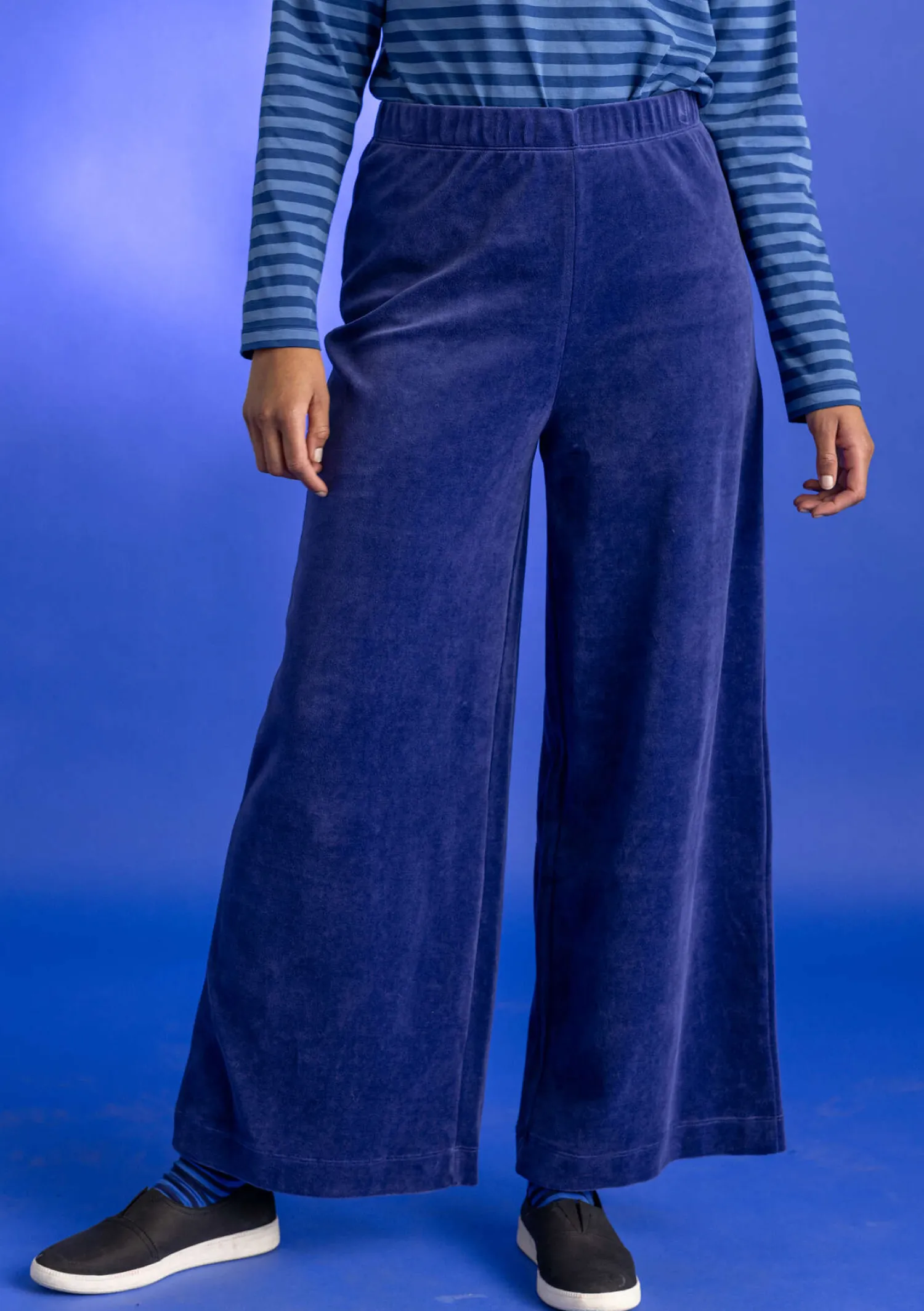 New Gudrun Sjödén Velourshose aus Bio-Baumwolle/Recycling-Polyester meeresgrün