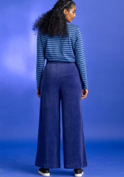 New Gudrun Sjödén Velourshose aus Bio-Baumwolle/Recycling-Polyester meeresgrün