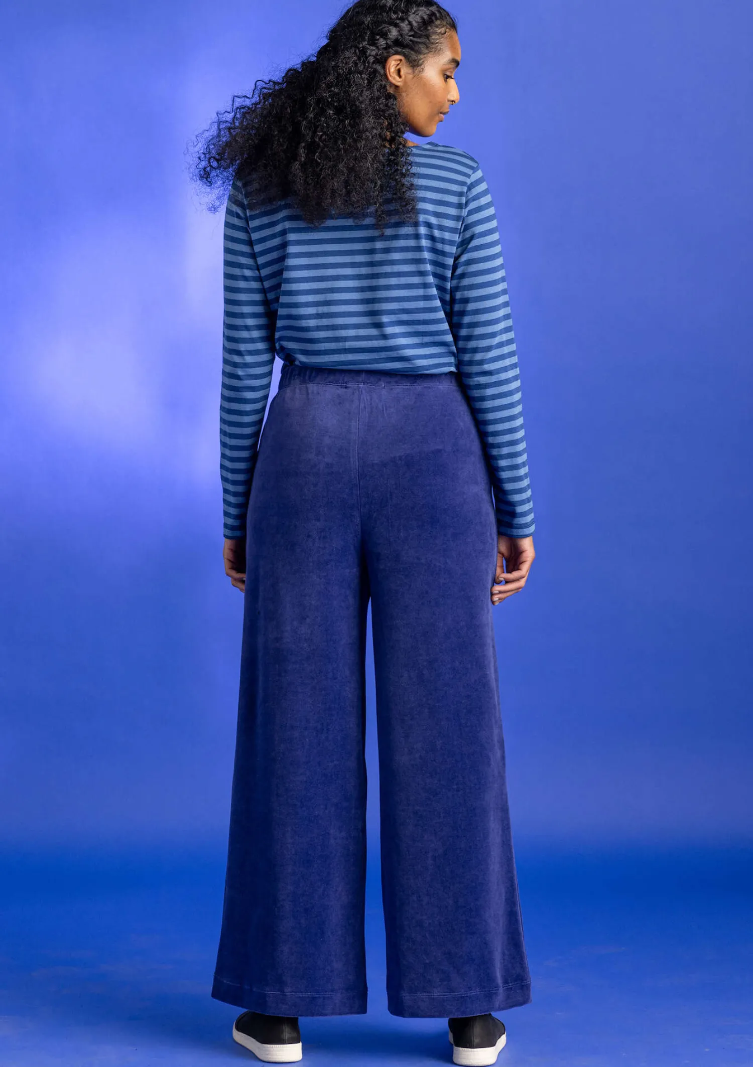 New Gudrun Sjödén Velourshose aus Bio-Baumwolle/Recycling-Polyester meeresgrün
