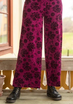 New Gudrun Sjödén Velourshose „Selma“ aus Bio-Baumwolle/Recycling-Polyester traube