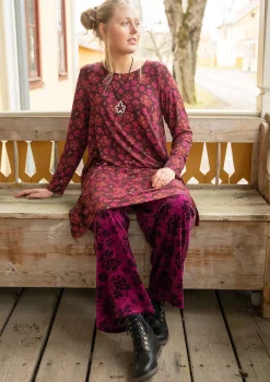 Sale Gudrun Sjödén Velourshose „Selma“ aus Bio-Baumwolle/Recycling-Polyester traube