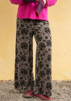 Hot Gudrun Sjödén Velourshose „Selma“ aus Bio-Baumwolle/Recycling-Polyester grasgrün