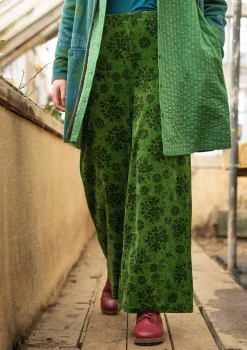 Outlet Gudrun Sjödén Velourshose „Selma“ aus Bio-Baumwolle/Recycling-Polyester grasgrün