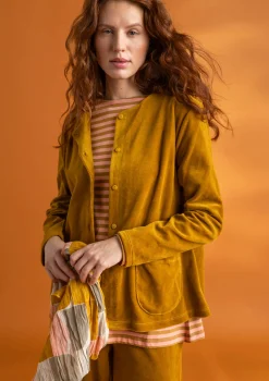 New Gudrun Sjödén Veloursjacke aus Bio-Baumwolle/Recycling-Polyester granatapfel
