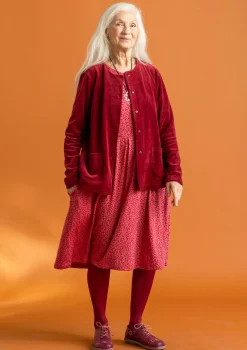 Outlet Gudrun Sjödén Veloursjacke aus Bio-Baumwolle/Recycling-Polyester granatapfel