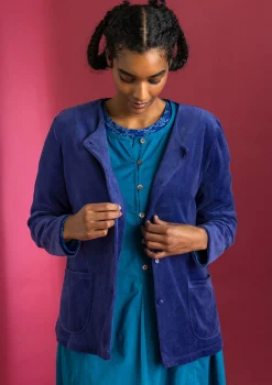 Outlet Gudrun Sjödén Veloursjacke aus Bio-Baumwolle/Recycling-Polyester granatapfel