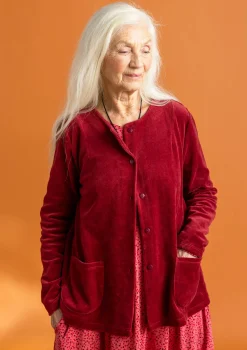 New Gudrun Sjödén Veloursjacke aus Bio-Baumwolle/Recycling-Polyester veilchen