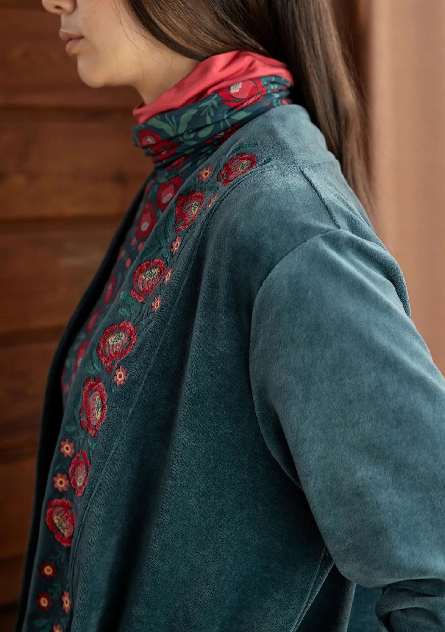 Cheap Gudrun Sjödén Veloursjacke „Nora“ aus Bio-Baumwolle/Recycling-Polyester schwarz